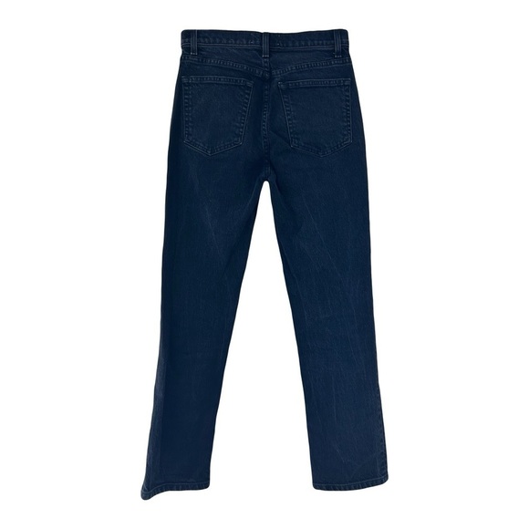 Reformation Liza Faded Black Straight Leg Cropped Jeans Sz 26 - Picture 3 of 6